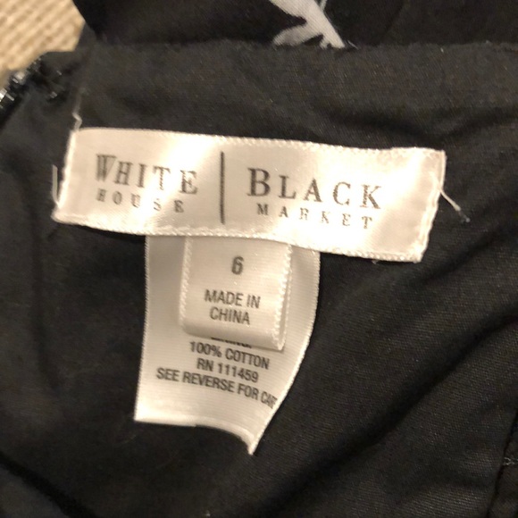 WHBM black strapless dress Sz 6 - Picture 5 of 6